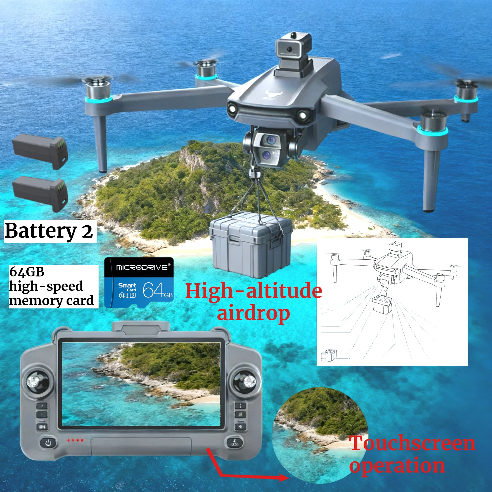 Drone GPS 8K HD Camera Aerial  - огляд і ціна Drone Camera Thermal