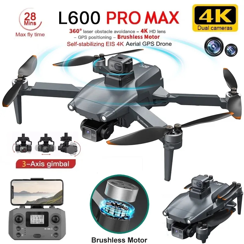 L600 PRO MAX GPS Drone Profess - огляд і ціна Drone Camera With Gimbal