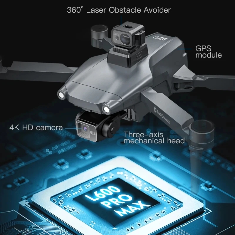 L600 PRO MAX GPS Drone Profess - огляд і ціна Drone Camera With Gimbal