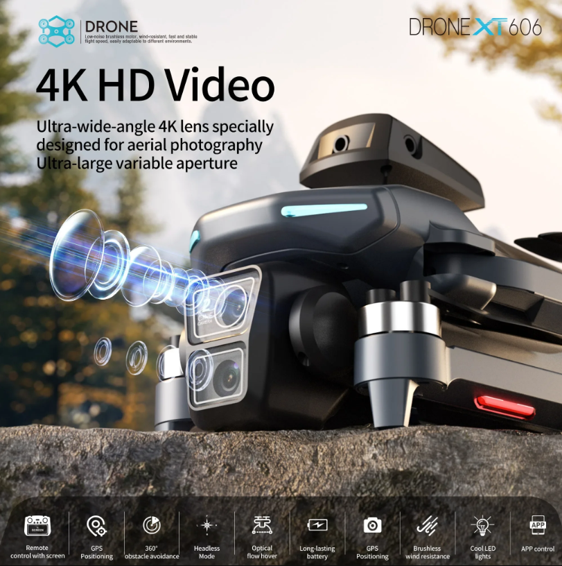 Lenovo XT606 MAX GPS Drone 4k  - огляд і ціна Drone Camera Thermal