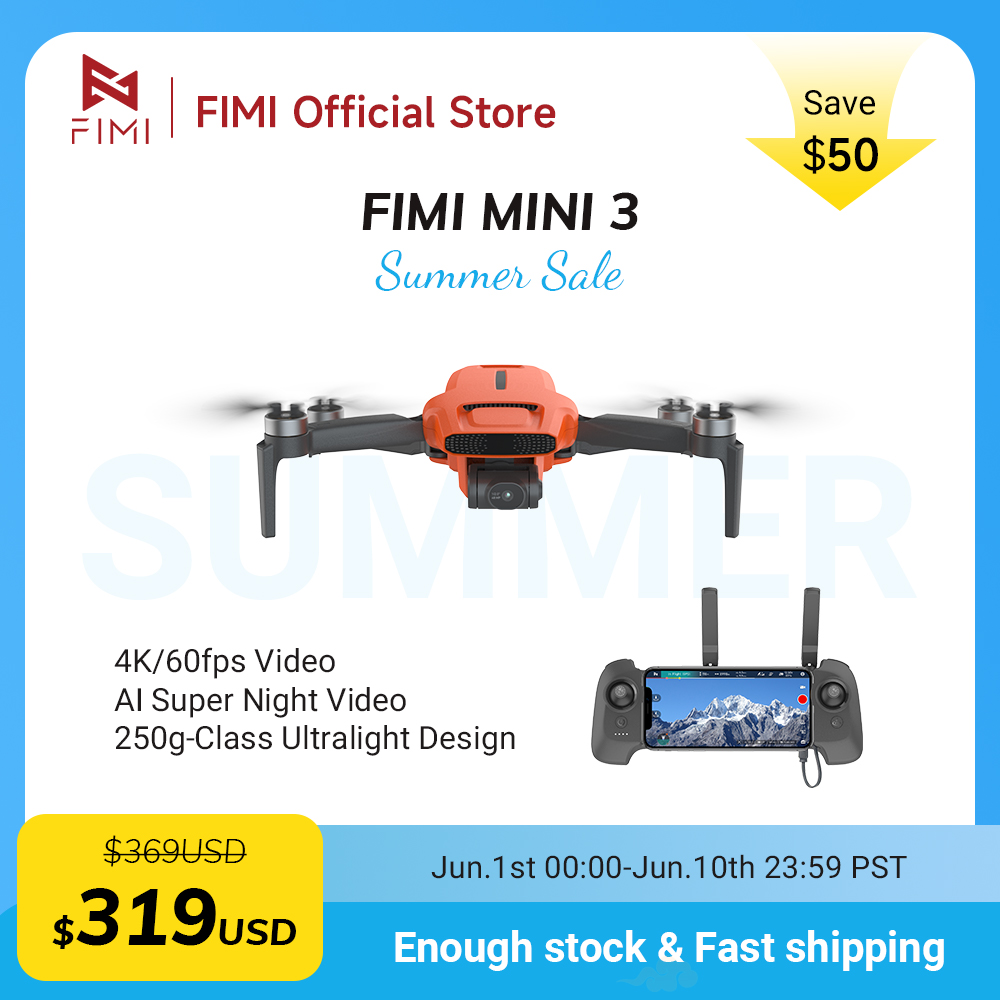 FIMI MINI 3 Camere drone 4K 60 - огляд і ціна Drone Camera Night Vision